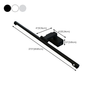 ZOWALA - Metal Tubular Black LED Bathroom Vanity Mirror Light Image - 14