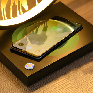 ZOWALA - Modern Metal LED Round Table Light Black Image - 13