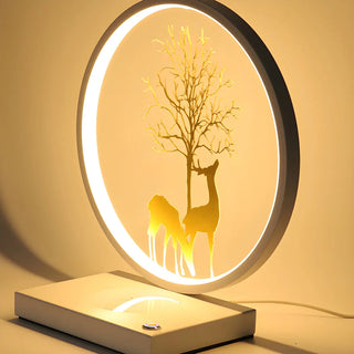 ZOWALA - Modern Metal LED Round Table Light Black Image - 9