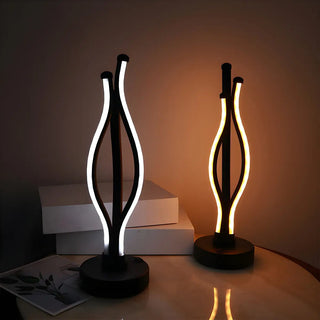 ZOWALA - Modern Black Silica Gel Strip LED Table Lamp Image - 2