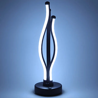 ZOWALA - Modern Black Silica Gel Strip LED Table Lamp Image - 4