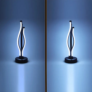 ZOWALA - Modern Black Silica Gel Strip LED Table Lamp Image - 8
