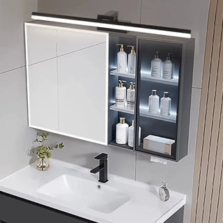 Rotating Modern Rectangular LED Bathroom Vanity Light Zawala Image - 2