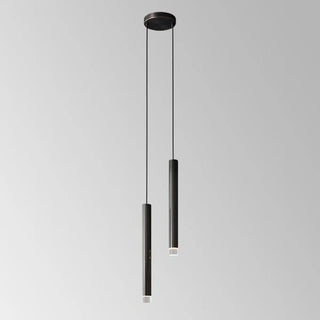 Modern Black Metal Slim Cylinder Bedroom Pendant Light Zawala Image - 10