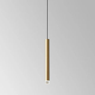Modern Black Metal Slim Cylinder Bedroom Pendant Light Zawala Image - 11