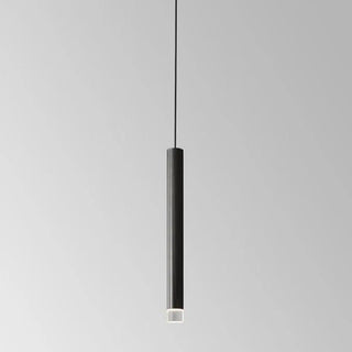 Modern Black Metal Slim Cylinder Bedroom Pendant Light Zawala Image - 9