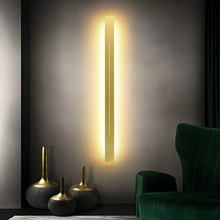 Modern Slim Vertical Black Acrylic LED Wall Sconce Zawala Image - 3