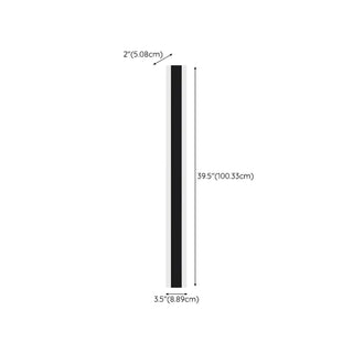 Slim Modern Black Vertical Outdoor LED Wall Light  Zawala Image - 17
