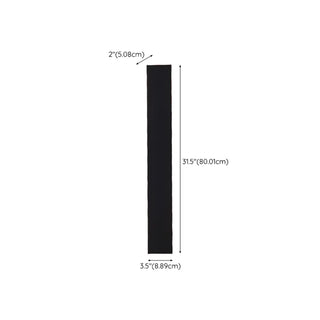 Slim Modern Black Vertical Outdoor LED Wall Light  Zawala Image - 20