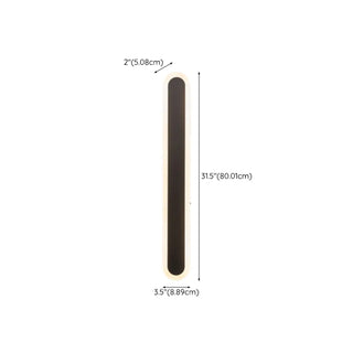Slim Modern Black Vertical Outdoor LED Wall Light  Zawala Image - 22