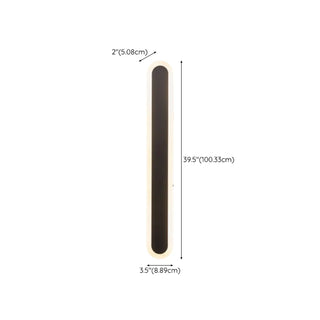 Slim Modern Black Vertical Outdoor LED Wall Light  Zawala Image - 23