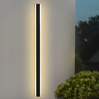 Slim Modern Black Vertical Outdoor LED Wall Light  Zawala Image - 5