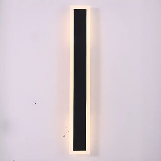 Slim Modern Black Vertical Outdoor LED Wall Light  Zawala Image - 7