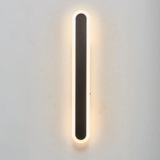Slim Modern Black Vertical Outdoor LED Wall Light  Zawala Image - 8