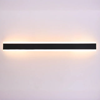 Slim Modern Black Vertical Outdoor LED Wall Light  Zawala Image - 9