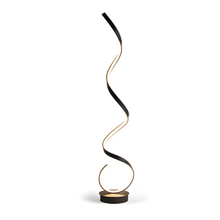 Modern Spiral LED Metal Floor Lamp for Living Room, Black Zawala Image - 10
