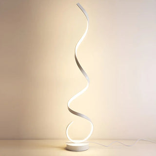 Modern Spiral LED Metal Floor Lamp for Living Room, Black Zawala Image - 11