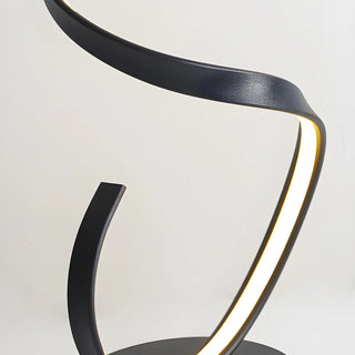 Modern Spiral LED Metal Floor Lamp for Living Room, Black Zawala Image - 15
