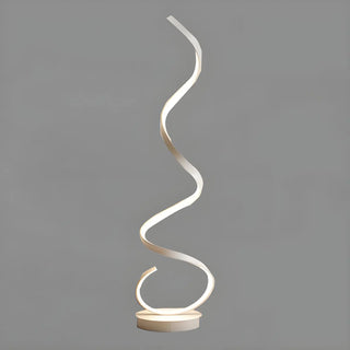Modern Spiral LED Metal Floor Lamp for Living Room, Black Zawala Image - 7