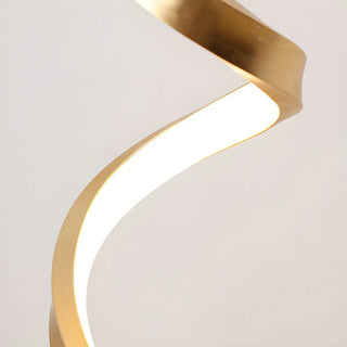 Elegant Simple Spiral Strip Metal Bedroom Table Lamp Zawala Image - 12
