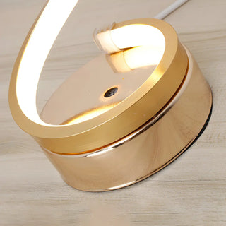 Elegant Simple Spiral Strip Metal Bedroom Table Lamp Zawala Image - 14