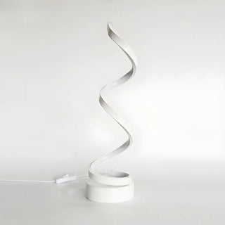 Elegant Simple Spiral Strip Metal Bedroom Table Lamp Zawala Image - 9