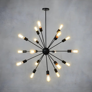 ZOWALA - Modern Black Sputnik Suspension Bulb Chandelier Image - 10