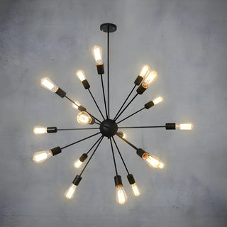 ZOWALA - Modern Black Sputnik Suspension Bulb Chandelier Image - 11