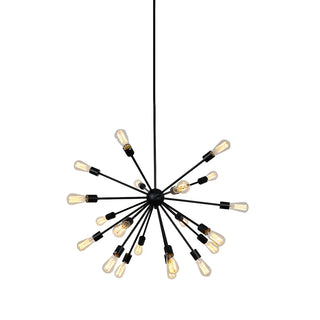 ZOWALA - Modern Black Sputnik Suspension Bulb Chandelier Image - 13
