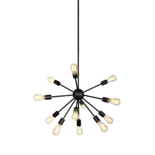 ZOWALA - Modern Black Sputnik Suspension Bulb Chandelier Image - 14