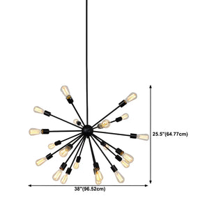 ZOWALA - Modern Black Sputnik Suspension Bulb Chandelier Image - 21