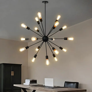 ZOWALA - Modern Black Sputnik Suspension Bulb Chandelier Image - 4