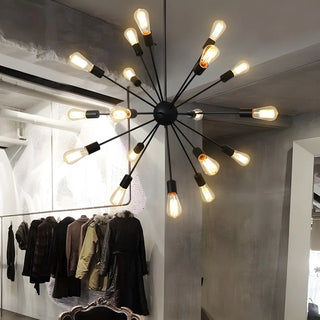 ZOWALA - Modern Black Sputnik Suspension Bulb Chandelier Image - 8