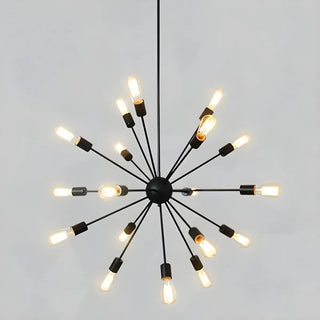 ZOWALA - Modern Black Sputnik Suspension Bulb Chandelier Image - 9