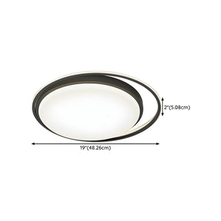 ZOWALA - Modern Black Square 3-Light LED Flush Mount Light Image - 10