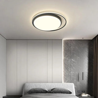 ZOWALA - Modern Black Square 3-Light LED Flush Mount Light Image - 2