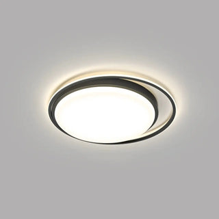 ZOWALA - Modern Black Square 3-Light LED Flush Mount Light Image - 4