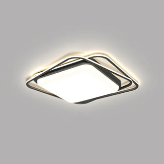 ZOWALA - Modern Black Square 3-Light LED Flush Mount Light Image - 5