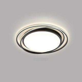 ZOWALA - Modern Black Square 3-Light LED Flush Mount Light Image - 6