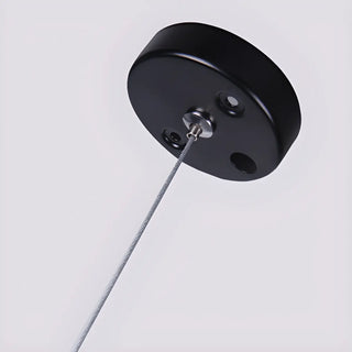 ZOWALA - Modern Black Square LED Pendant Light Adjustable Height Image - 5