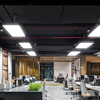ZOWALA - Modern Black Square LED Pendant Light Adjustable Height Image - 7