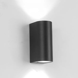 Modern Black Square Outdoor Up Down Wall Light Zawala Image - 11
