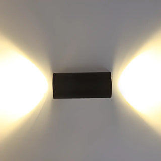 Modern Black Square Outdoor Up Down Wall Light Zawala Image - 14