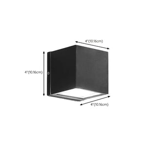 Modern Black Square Outdoor Up Down Wall Light Zawala #size