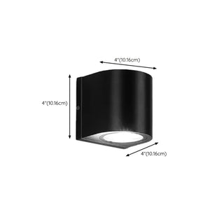 Modern Black Square Outdoor Up Down Wall Light Zawala Image - 21