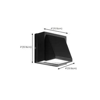 Modern Black Square Outdoor Up Down Wall Light Zawala Image - 22
