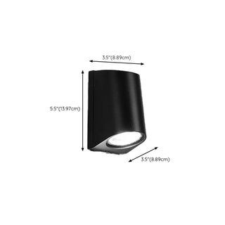 Modern Black Square Outdoor Up Down Wall Light Zawala Image - 23