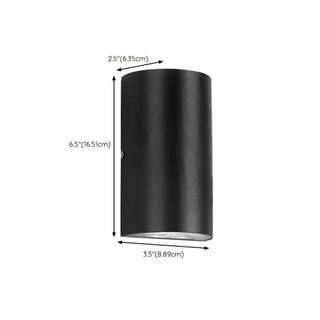 Modern Black Square Outdoor Up Down Wall Light Zawala Image - 24