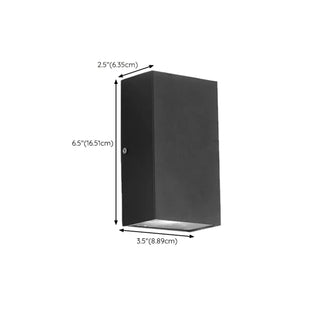 Modern Black Square Outdoor Up Down Wall Light Zawala Image - 25