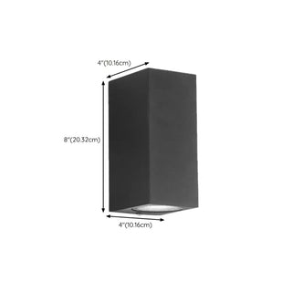 Modern Black Square Outdoor Up Down Wall Light Zawala Image - 26
